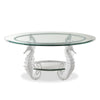 Nautical Seahorse Coffee Table – Glass Top Coastal Accent