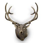 SPI Home Small Deer Head Wall Decor – Aluminum Animal Sculpture with Bronze Finish, Rustic Wall-Mounted Lodge Accent