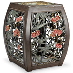 Phoenix and Blossom Garden Stool – 19"H Metal Decorative Accent by SPI Home
