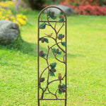 SPI Home Bird and Pinecone Trellis – 42.5" Outdoor Garden Accent with 6" Spikes, Cast Aluminum Yard Art