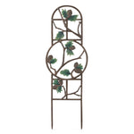 SPI Home Pinecone and Branch Trellis – 34" Tall Aluminum Outdoor Decor with 7.75"H Ground Spikes and Rustic Forest Design
