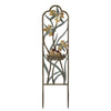 Romantic Lovebirds Nest Garden Trellis – Narrow Bronze Aluminum Design
