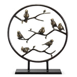 SPI Home Birds and Branches Desktop Decor – 26" Nature-Inspired Bronze Sculpture for Shelf or Tabletop Display