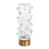 Uttermost 18182 Aura Clear Glass Vase with Sculptural Spheres and Brushed Brass Base