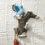 Bird Wall Hook 7.5" Aluminum Mountain Bluebird Decorative Hook for Home by SPI