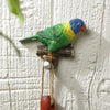 Lorikeet Wall Hook – Functional Aluminum – Bird Design – 3"H – Melrose