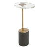 Crystal and brass accent table