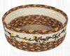 Rustic Harvest Round Printed Jute Basket – Autumn Bread & Casserole Server