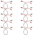 36" Alligator Connector Cord Pairs – 10 Pack, 18-Gauge Insulated Wire with Dual Alligator Clips by GSC International Inc.