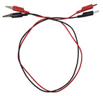 Connector Cords with Insulated Alligator Clips (Pack of 2) – 36" L 18-Gauge Red & Black Clip Leads by GSC International Inc.