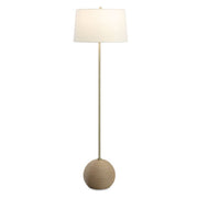 Rattan wrapped floor lamp
