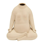 Sagebrook Home 17944 Ceramic, 8" Woman Body Flower Vase, Cream