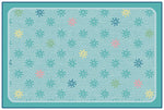 Carpets for Kids KIDsValue Sunshine Flowers Value Classroom Rug, Rectangle, Mixed Blue