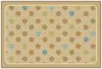 Carpets for Kids KIDsValue Sunshine Flowers Value Classroom Rug, Rectangle, Tan