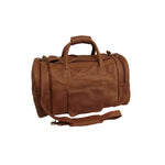 Amerileather Distressed Brown Leather Duffel – 20-Inch Travel Bag with Dual Zipper Compartments and Vintage-Inspired Styling
