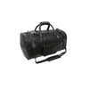 Amerileather 20-Inch Leather Duffel – Black Travel Bag with Dual Zippers