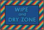 Carpets for Kids Rainbow Striped Wipe & Dry Classroom Rug 3' x 4' 6"Rectangle