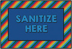 Carpets for Kids Rainbow Striped Sanitize Classroom Rug 3' x 4' 6" Rectangle