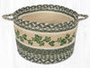 Earth Rugs Eco-Friendly Jute Storage Basket – Ivy Border for Counters and Desks