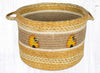 Eco-Friendly Home Basket – Braided Jute with Ivy Border