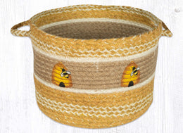 Eco-Friendly Home Basket – Braided Jute with Ivy Border