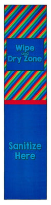 Carpets for Kids Rainbow Striped Sanitize Classroom Rug 3' x 12' Runner