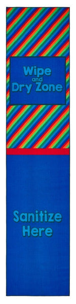 Carpets for Kids Rainbow Striped Sanitize Classroom Rug 3' x 12' Runner
