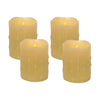LED Dripping Wax Pillars Set 4 Inch Height Home Accent Lighting By Melrose