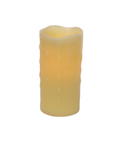 Melrose LED Dripping Wax Pillar Candles (Set of 4)