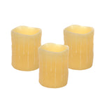 Melrose LED Dripping Wax Pillar Candles (Set of 3)