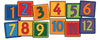 Carpets for Kids PLUS Simple Numbers Seating Learning Rug 16" Squares Kit Set of 12