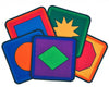Carpets for Kids KIDsValue PLUS Simple Shapes Seating Classroom Rug 16" Squares Kit, Set of 12
