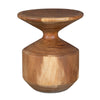 Suar wood hourglass accent table