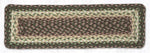 Earth Rugs Cactus Rectangle Stair Tread – 27x8.25 Hand-Braided Jute in Taupe and Dark Brown Desert Colorway