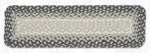 Earth Rugs Gray Sand Ivory Rectangle Stair Tread – 27x8.25 Braided Jute Step Rug in Neutral Tones