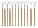 Teasing Tool – Wood Handle And Bent Metal Tip 144 Case 6" L Dissection Tool For Laboratory Use – by GSC International Inc.
