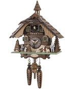 12" Heidi's Chalet Cuckoo Clock – 12 in – Hand-Carved Family Scene – River City Clocks