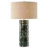 Uttermost 30396 Loch Green Glaze Table Lamp with Peacock Slate Finish