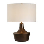 Curved Sculptural Base Bronze Table Lamp 21.75" H Indoor Accent Lighting by Uttermost