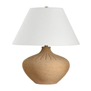 Table Lamp – Warm Earth-Tone Terracotta Ceramic – 23.5