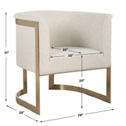 Boutique-Style Accent Chair – Compact and Plush Seating Option