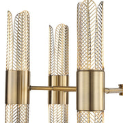 Uttermost 21391 Cret 12 Light Brass Chandelier with Built In LED Inspired by Art Deco Design