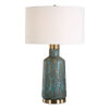 Dauphine teal table lamp