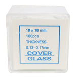 Microscope Cover Slips 0.75H Glass 18mm x 18mm Pre-Cleaned Lab Specimen Covers for Microscope Slides By GSC International Inc.