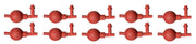 Rubber Three Valve Pipette Filler Bulb Pack of 10 for Science Labs