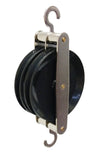 Double Parallel Pulley with Black Plastic Wheels and Metal Housing – STEM Labs