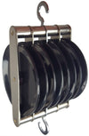 Quadruple Parallel Pulley with Black Plastic Wheels and Metal Housing – STEM Labs