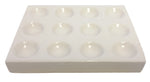 Spot Plate 4.7"W Porcelain 12 Well Laboratory Testing Plate Chemical Reaction Tray White Labware By GSC International Inc.