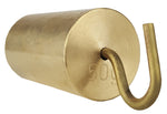 Hooked Brass Weight 50g – 2.5" H Solid Brass Dual-Hook Physics Mass for Force Experiments by GSC International Inc.