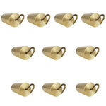 100g Hooked Brass Weight Set – 3" H Solid Brass Dual-Hook Physics Mass, Pack of 10 by GSC International Inc.